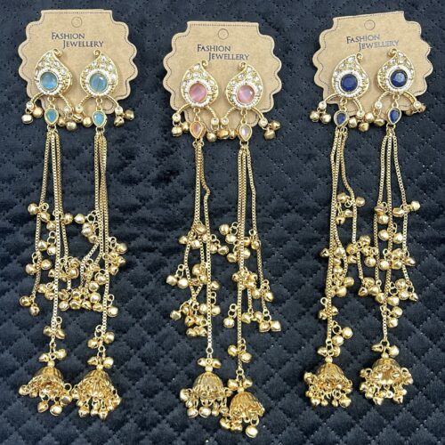 Heavy long kashmiri earings with jhumki😍