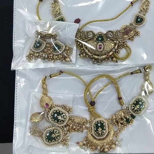Heritage hasli choker set design green