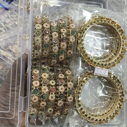 Red maroon heritage bangles set Size 2.6