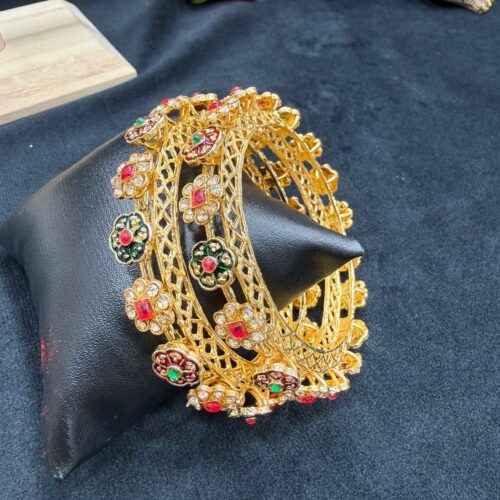 Heritage rajwadi flower bangles Size 2.8