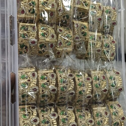 Rajwadi peacock design petch wali bangles set Size 2.6