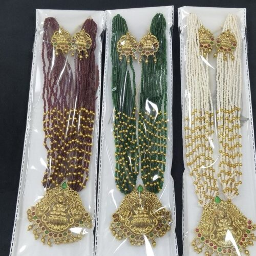 Long pearl heavy pendel set