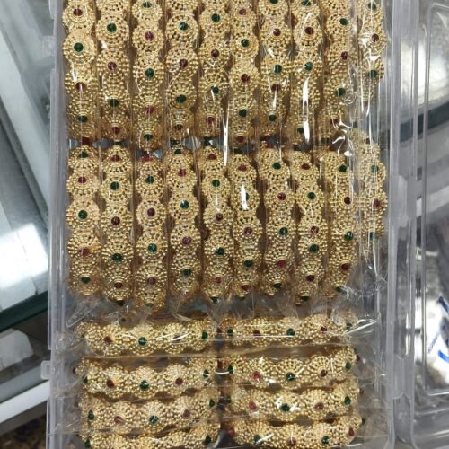 Rajwadi gold bangle set Size 2.4