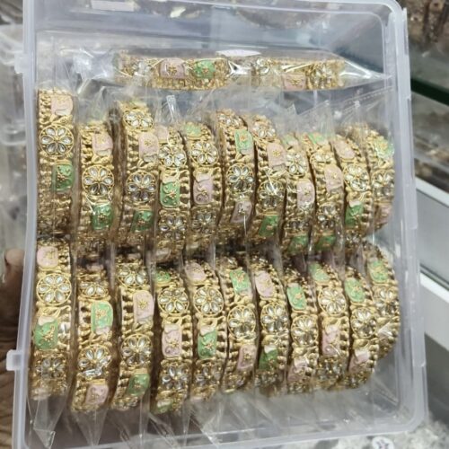 Heritage elephant design bangles set Size 2.6