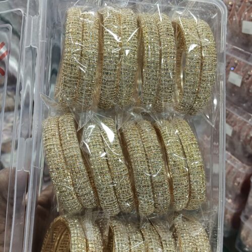 Golden stone bangles set Size 2.4😍