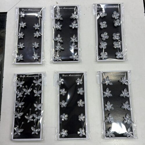 Silver stone hair accessories