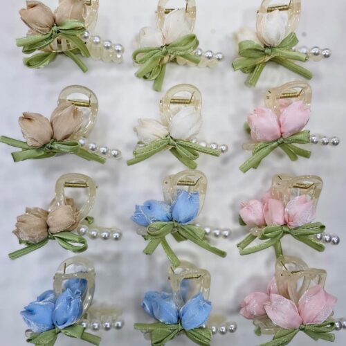 Tulip flower hair clutcher😍